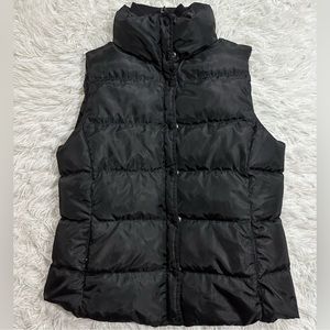 J. Crew Women’s Down Puffer Vest Jacket Size Large - Black